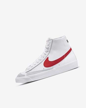 Trampki Chłopięce Nike Blazer Mid '77 Białe Niebieskie Czarne Czerwone | PL_5410