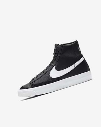 Trampki Chłopięce Nike Blazer Mid '77 Czarne Białe Pomarańczowe | PL_1210
