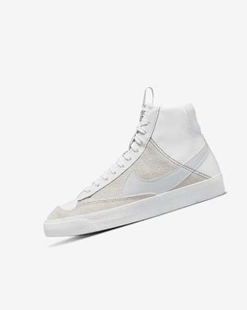 Trampki Chłopięce Nike Blazer Mid '77 SE Dance Białe Białe Niebieskie Szare | PL_2396