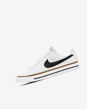 Trampki Chłopięce Nike Court Legacy Białe Głęboka Brązowe Czarne | PL_2568