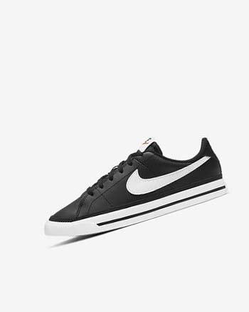 Trampki Chłopięce Nike Court Legacy Czarne Głęboka Brązowe Białe | PL_5204