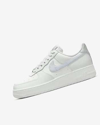 Trampki Damskie Nike Air Force 1 '07 Białe Metal Srebrne Głęboka Niebieskie | PL_2486