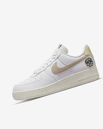 Trampki Damskie Nike Air Force 1 '07 SE Białe Niebieskie Różowe | PL_3028