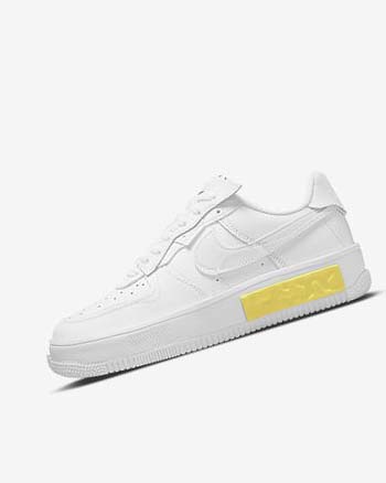 Trampki Damskie Nike Air Force 1 Fontanka Białe Żółte Białe | PL_2250
