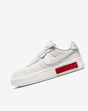Trampki Damskie Nike Air Force 1 Fontanka Białe Czerwone | PL_3274