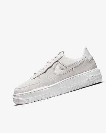 Trampki Damskie Nike Air Force 1 Pixel Białe Głęboka Beżowe Różowe | PL_3047