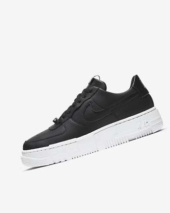 Trampki Damskie Nike Air Force 1 Pixel Czarne Białe Czarne Czarne | PL_4994
