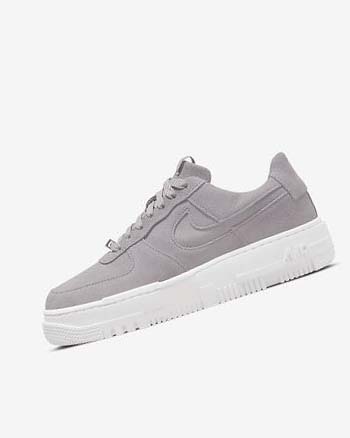 Trampki Damskie Nike Air Force 1 Pixel Szare Szare Białe Szare | PL_2973