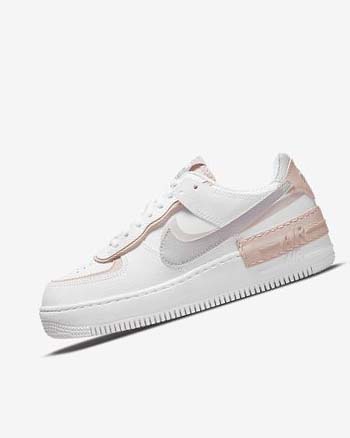 Trampki Damskie Nike Air Force 1 Shadow Białe Różowe Różowe Szare | PL_2390