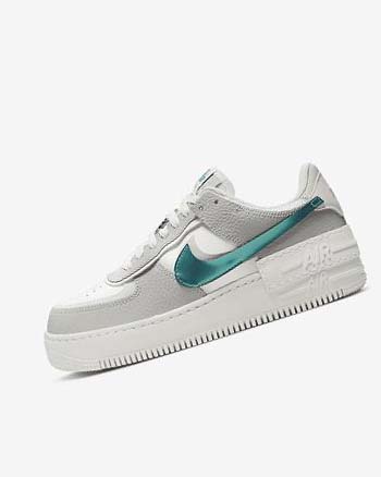 Trampki Damskie Nike Air Force 1 Shadow Białe Szare Białe | PL_4809