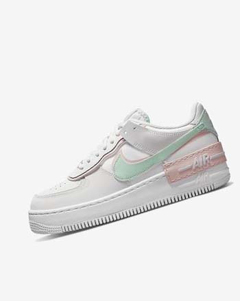 Trampki Damskie Nike Air Force 1 Shadow Białe Mięta Szare | PL_5358