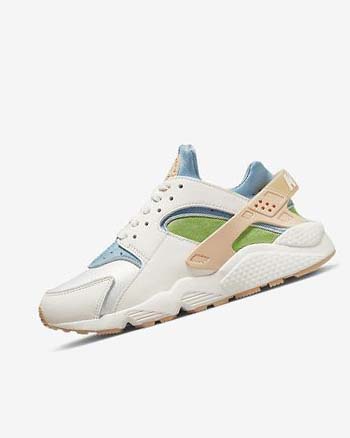 Trampki Damskie Nike Air Huarache SE Niebieskie Zielone Pomarańczowe | PL_5085