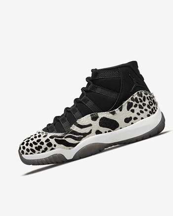 Trampki Damskie Nike Air Jordan 11 Retro Czarne Białe Czerwone | PL_5063