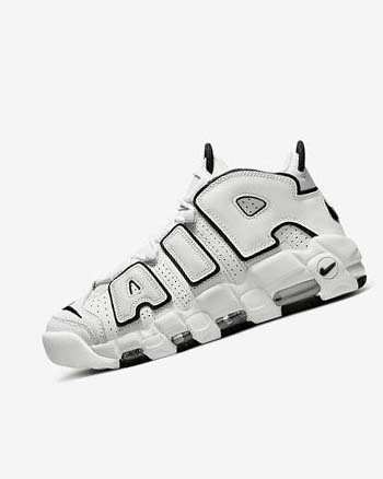 Trampki Damskie Nike Air More Uptempo Białe Czarne | PL_2575