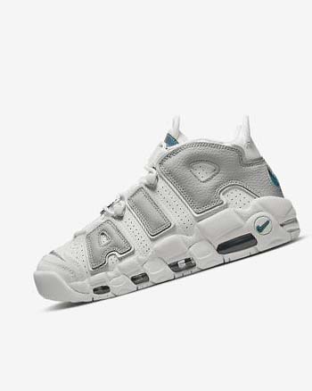 Trampki Damskie Nike Air More Uptempo Białe Szare Szare | PL_4568