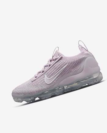 Trampki Damskie Nike Air VaporMax 2021 FK Głęboka Różowe Białe Metal Srebrne Fioletowe | PL_2328