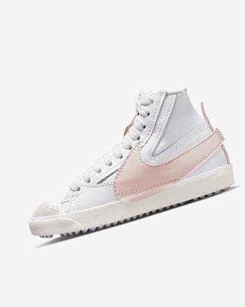 Trampki Damskie Nike Blazer Mid '77 Jumbo Białe Różowe | PL_5408