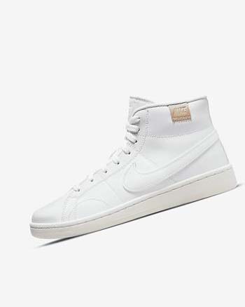 Trampki Damskie Nike Court Royale 2 Mid Białe Białe | PL_5307