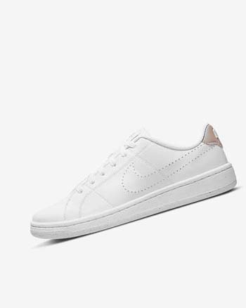 Trampki Damskie Nike Court Royale 2 Next Nature Białe Czarne Różowe | PL_3185