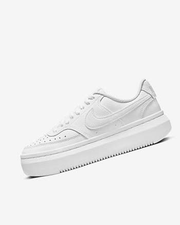Trampki Damskie Nike Court Vision Alta Białe Białe Białe | PL_4783