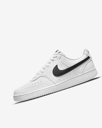 Trampki Damskie Nike Court Vision Low Next Nature Białe Białe Czarne | PL_2210