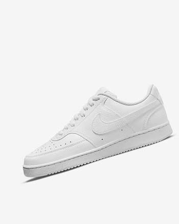 Trampki Damskie Nike Court Vision Low Next Nature Białe Białe Białe | PL_5563