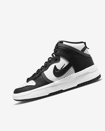 Trampki Damskie Nike Dunk High Up Białe Ciemny Szare Czarne | PL_5289