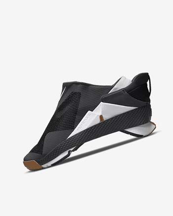 Trampki Damskie Nike Go FlyEase Czarne Ciemny Szare Złote Białe | PL_2274