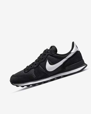 Trampki Damskie Nike Internationalist Czarne Ciemny Szare Białe | PL_4843