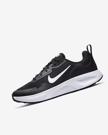 Trampki Damskie Nike Wearallday Czarne Białe | PL_4916