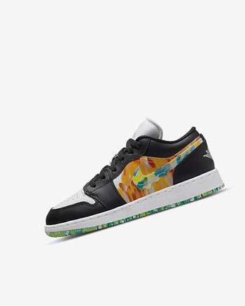 Trampki Dziewczynka Nike Air Jordan 1 Low SE Czarne Pomarańczowe Białe | PL_2516