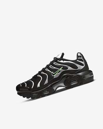 Trampki Dziewczynka Nike Air Max Plus Czarne Zielone Metal Srebrne Czarne | PL_4656