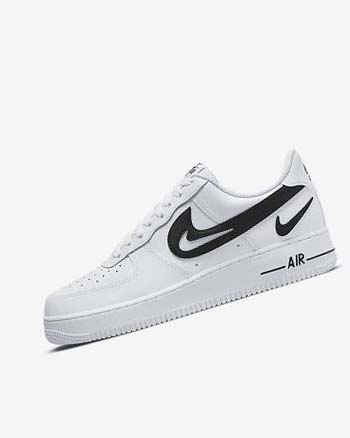 Trampki Męskie Nike Air Force 1 '07 Białe Czarne | PL_2372