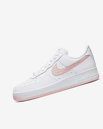 Trampki Męskie Nike Air Force 1 '07 Białe Czerwone | PL_5003