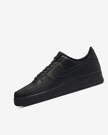 Trampki Męskie Nike Air Force 1 '07 Czarne Czarne | PL_2344