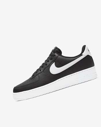 Trampki Męskie Nike Air Force 1 '07 Czarne Białe | PL_5006