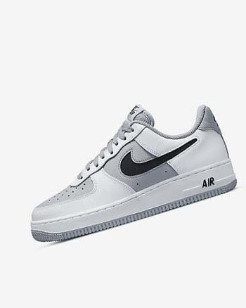 Trampki Męskie Nike Air Force 1 '07 LV8 Białe Szare Czarne | PL_2889