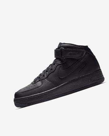 Trampki Męskie Nike Air Force 1 Mid '07 Czarne Czarne | PL_2340