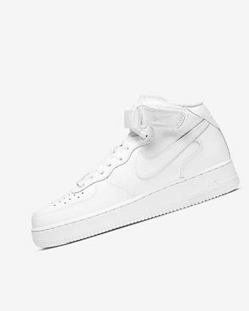 Trampki Męskie Nike Air Force 1 Mid '07 Białe Białe | PL_2544