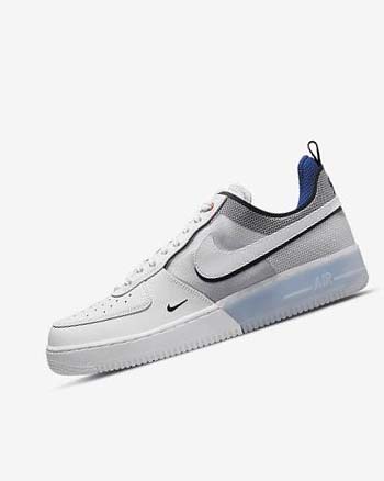 Trampki Męskie Nike Air Force 1 React Białe Głęboka Niebieskie Jasny Królewski Niebieski Niebieskie Bi | PL_2878