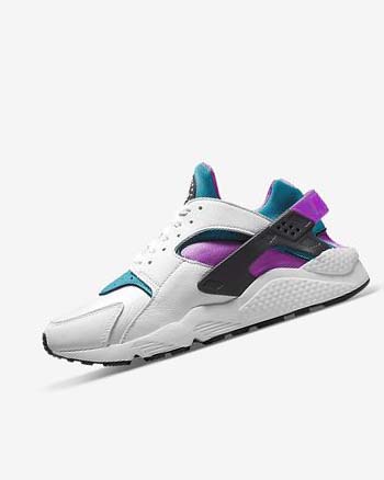 Trampki Męskie Nike Air Huarache Białe Czarne | PL_2658