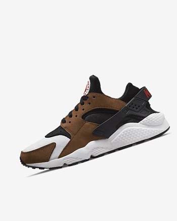 Trampki Męskie Nike Air Huarache LE Czarne Białe Czerwone | PL_5366