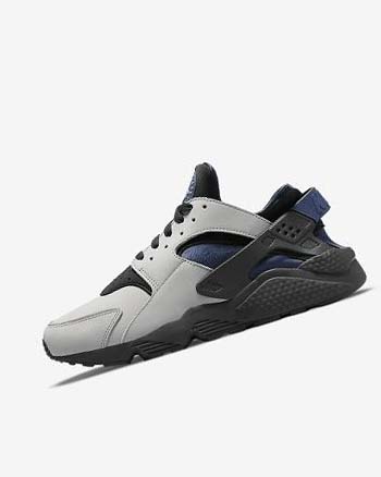 Trampki Męskie Nike Air Huarache LE Szare Czarne Granatowe | PL_4822