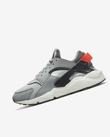 Trampki Męskie Nike Air Huarache Szare Głęboka Szare Pomarańczowe | PL_5034