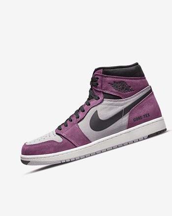 Trampki Męskie Nike Air Jordan 1 Głęboka Bordowe Szare Czarne Czerwone | PL_2323