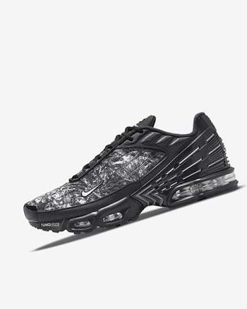 Trampki Męskie Nike Air Max Plus 3 Czarne Czarne Ciemny Szare Białe | PL_2600