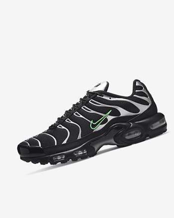 Trampki Męskie Nike Air Max Plus Czarne Zielone Metal Srebrne Czarne | PL_2381