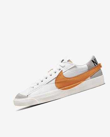 Trampki Męskie Nike Blazer Low '77 Jumbo Białe Szare Pomarańczowe | PL_5041