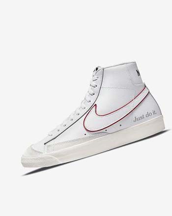 Trampki Męskie Nike Blazer Mid '77 Białe Zielone Metal Srebrne Czerwone | PL_3070