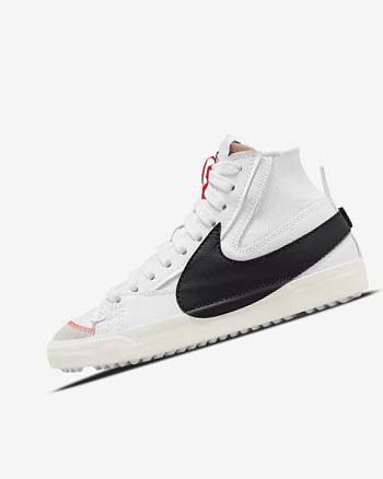Trampki Męskie Nike Blazer Mid '77 Jumbo Białe Białe Czarne | PL_4865